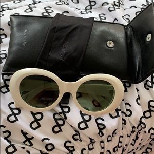 acne studios white mustang sunglasses